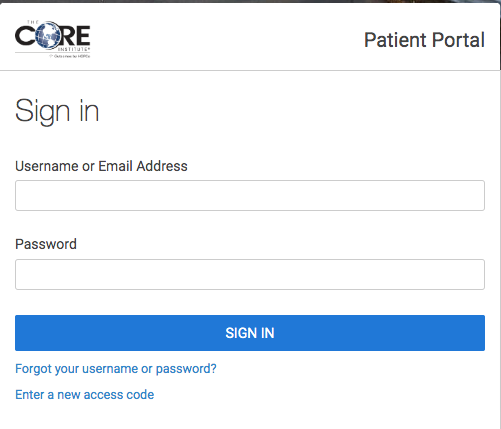 Core Institute Patient Portal Login