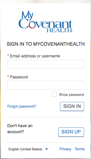 Covenant Health Patient Portal Login
