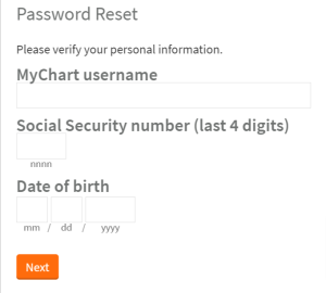 MyChart Patient Portal Login Forget Passwords