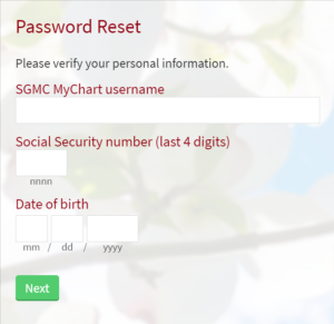 SGMC Patient Portal Login Forget Password