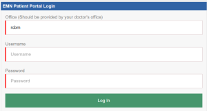 RCBM Patient Portal Login