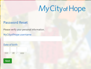 City of Hope Patient Portal Login Forgot Password