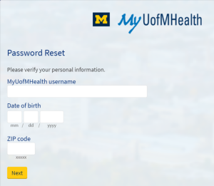 UMICH Patient Portal Login Forgot Password