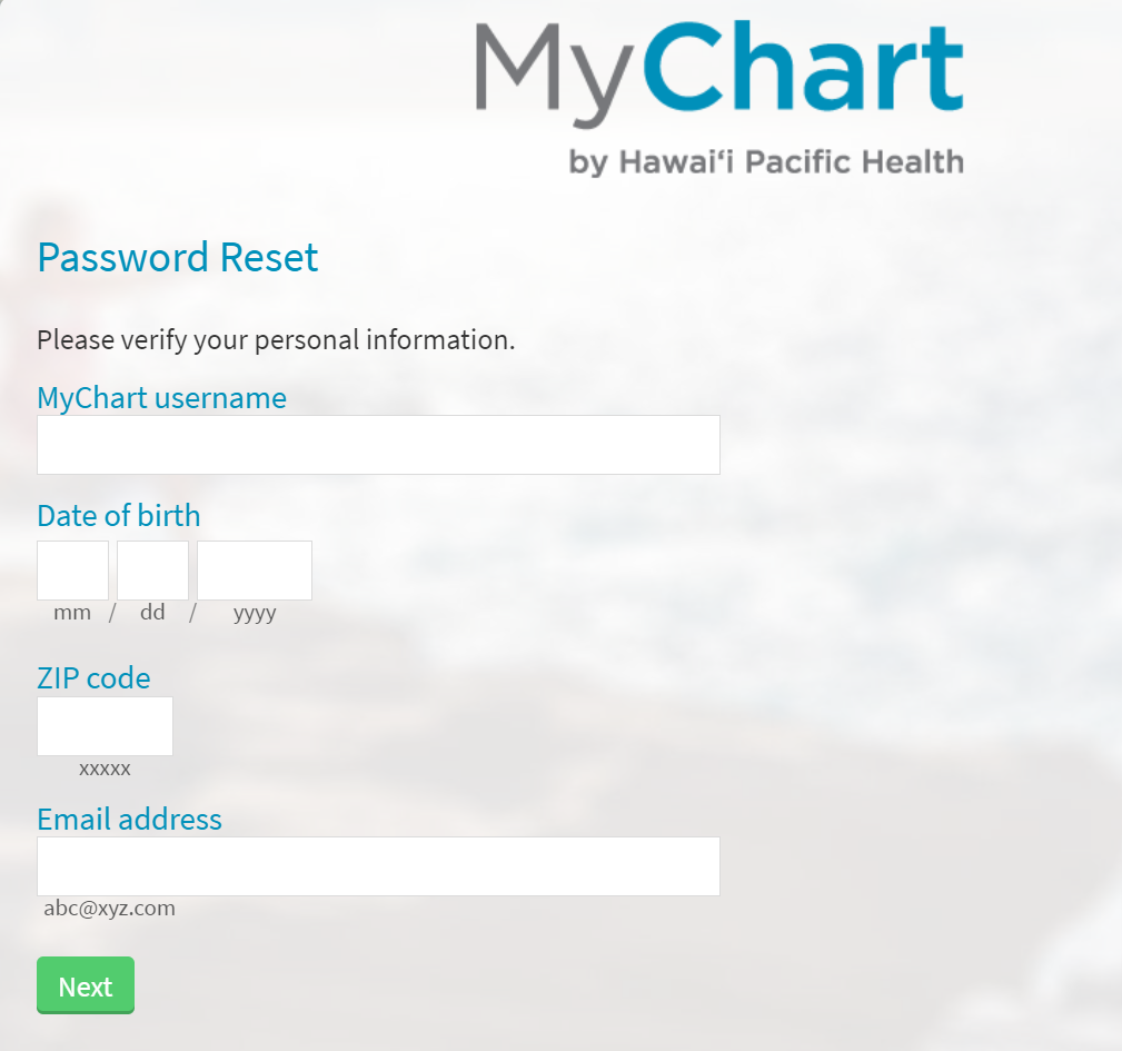HPH Mychart Patient Portal Login Forgot Password