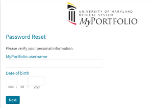 UMD Patient Portal Login Forgot Password