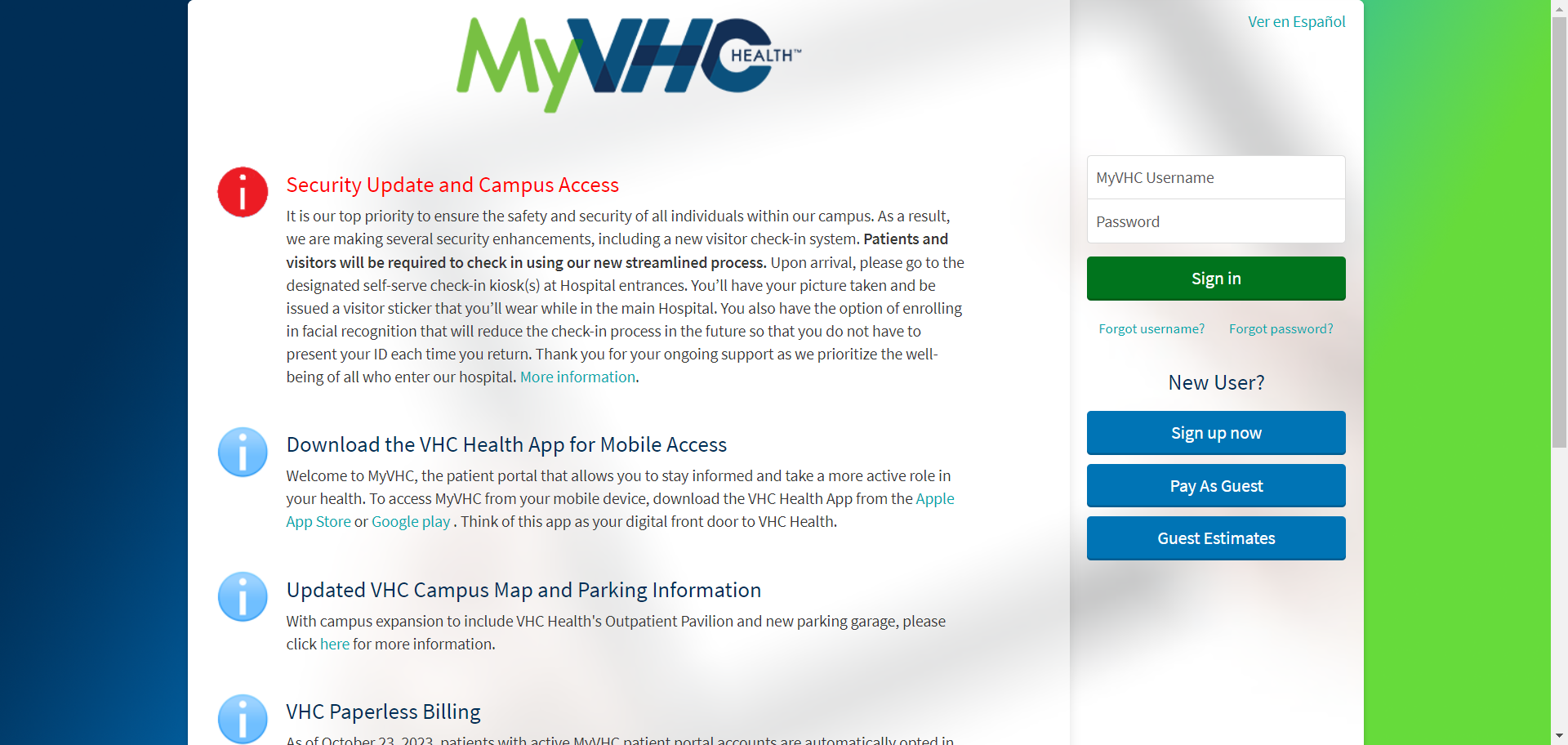 VHC Patient Portal